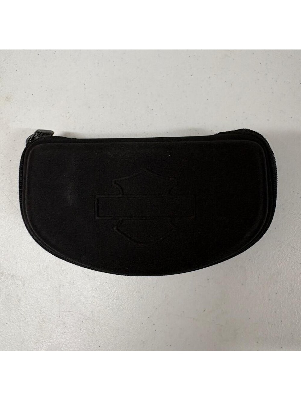 Harley Davidson Sunglasses Case Hard Zipper Foam Insert Black Eyeglass Storage